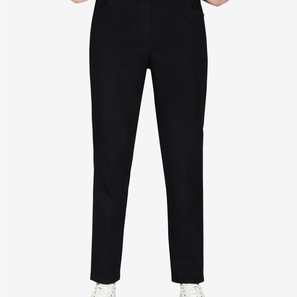 Alfred Dunner Black Straight Leg Pants